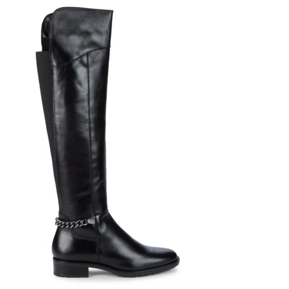 Kurt Geiger London Vito Over-The-Knee Leather Boots Inside Damage EU 38.5 US 7.5